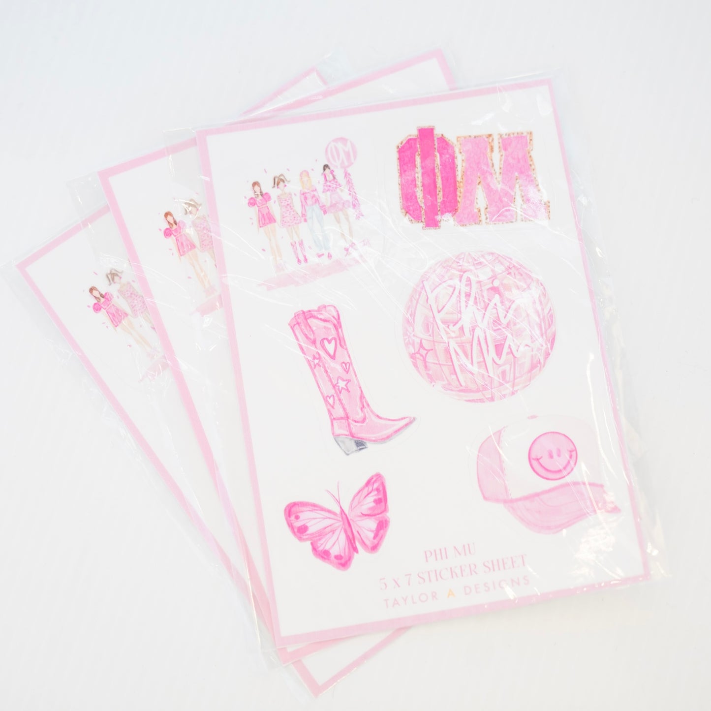 Phi Mu Sticker Sheet