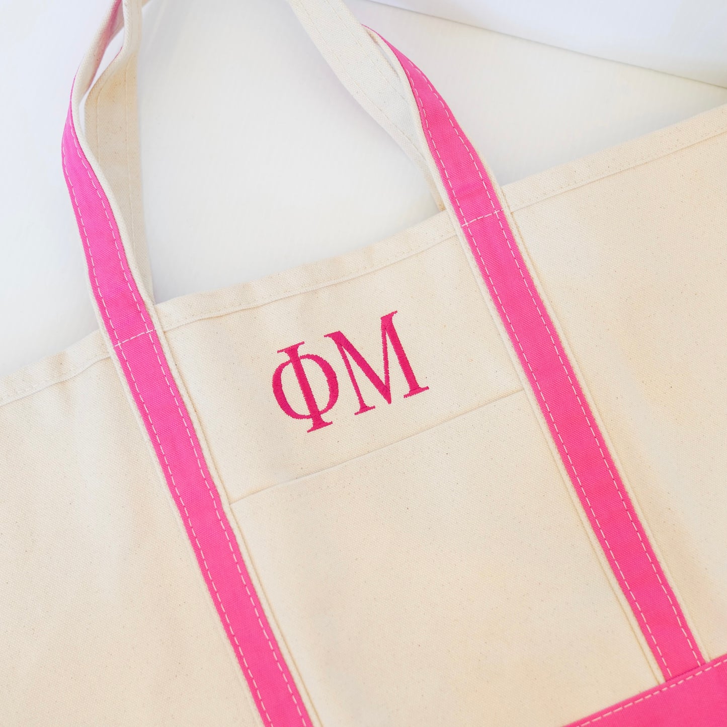 Phi Mu Canvas Tote