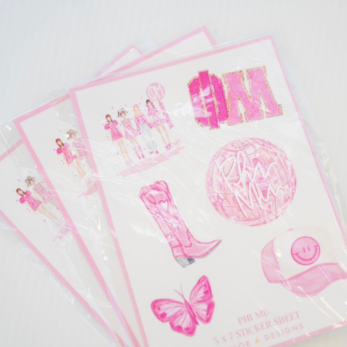 Phi Mu Sticker Sheet