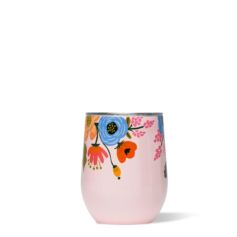 Stemless Wine in Lively Floral – 12 oz.