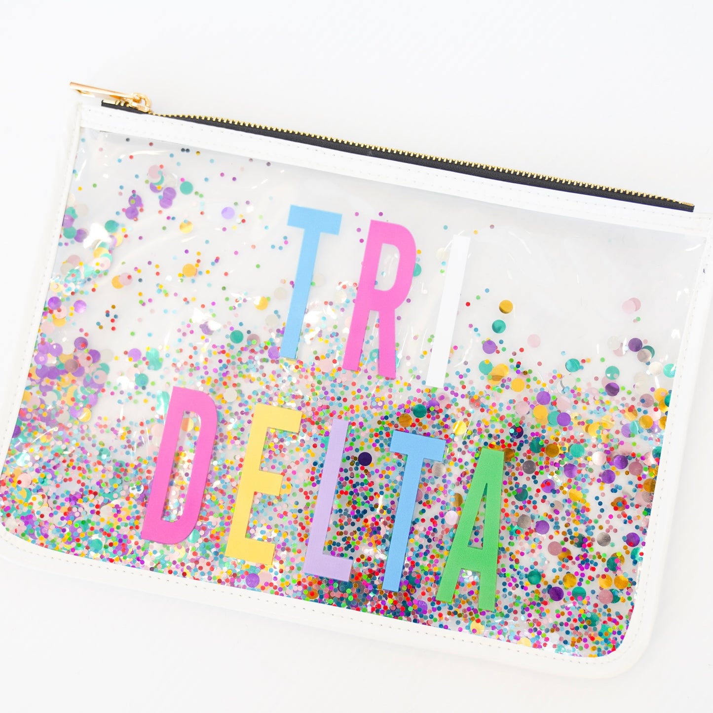 Delta Delta Delta Confetti Pouch