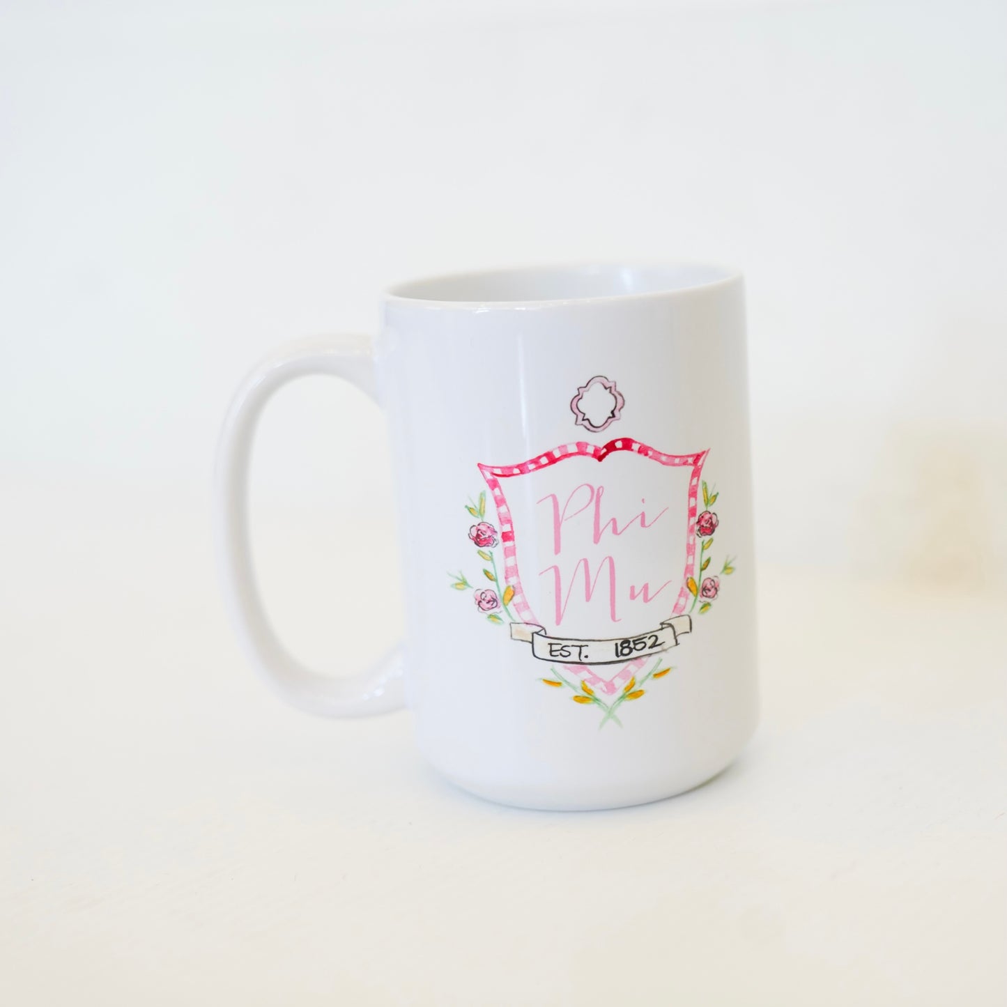 Phi Mu Crest Mug