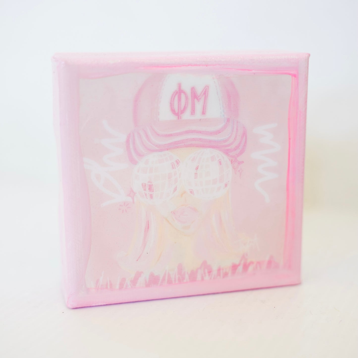 Phi Mu Disco Girl Canvas