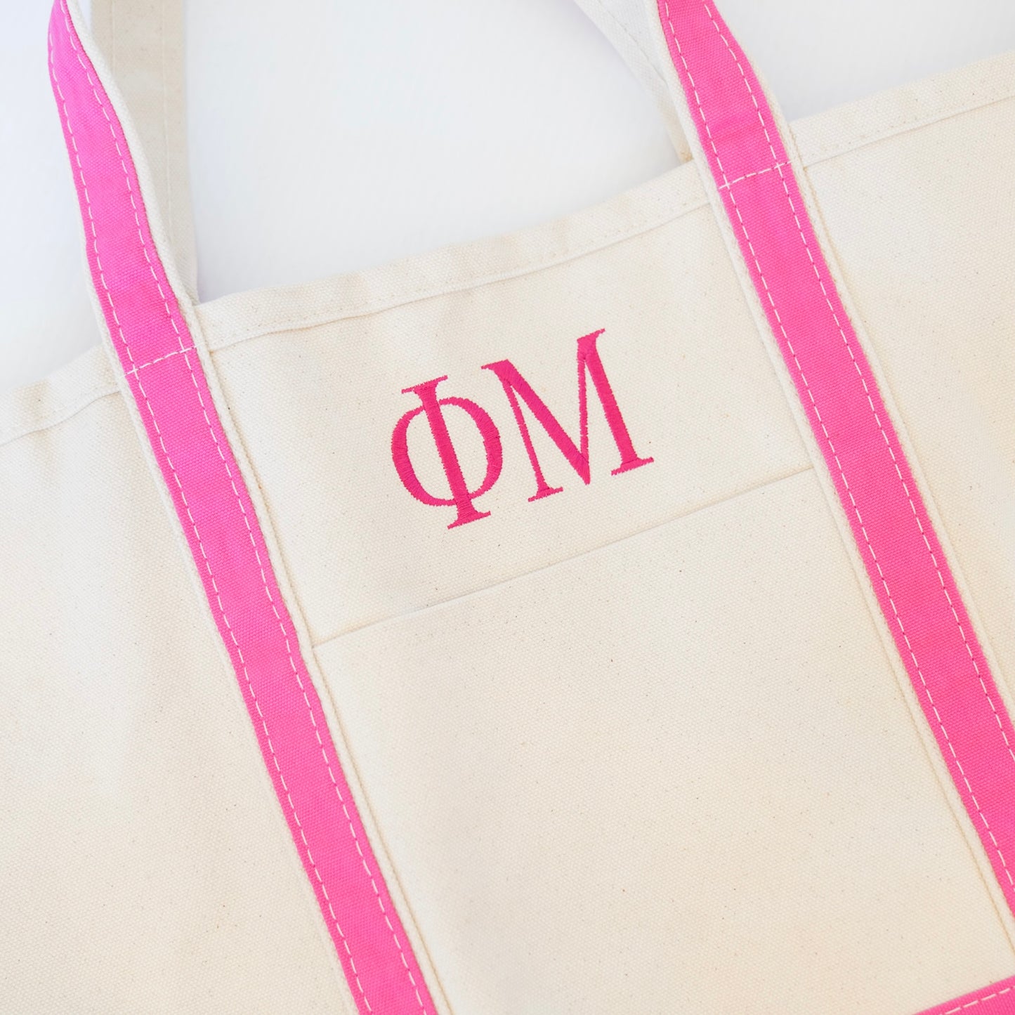 Phi Mu Canvas Tote