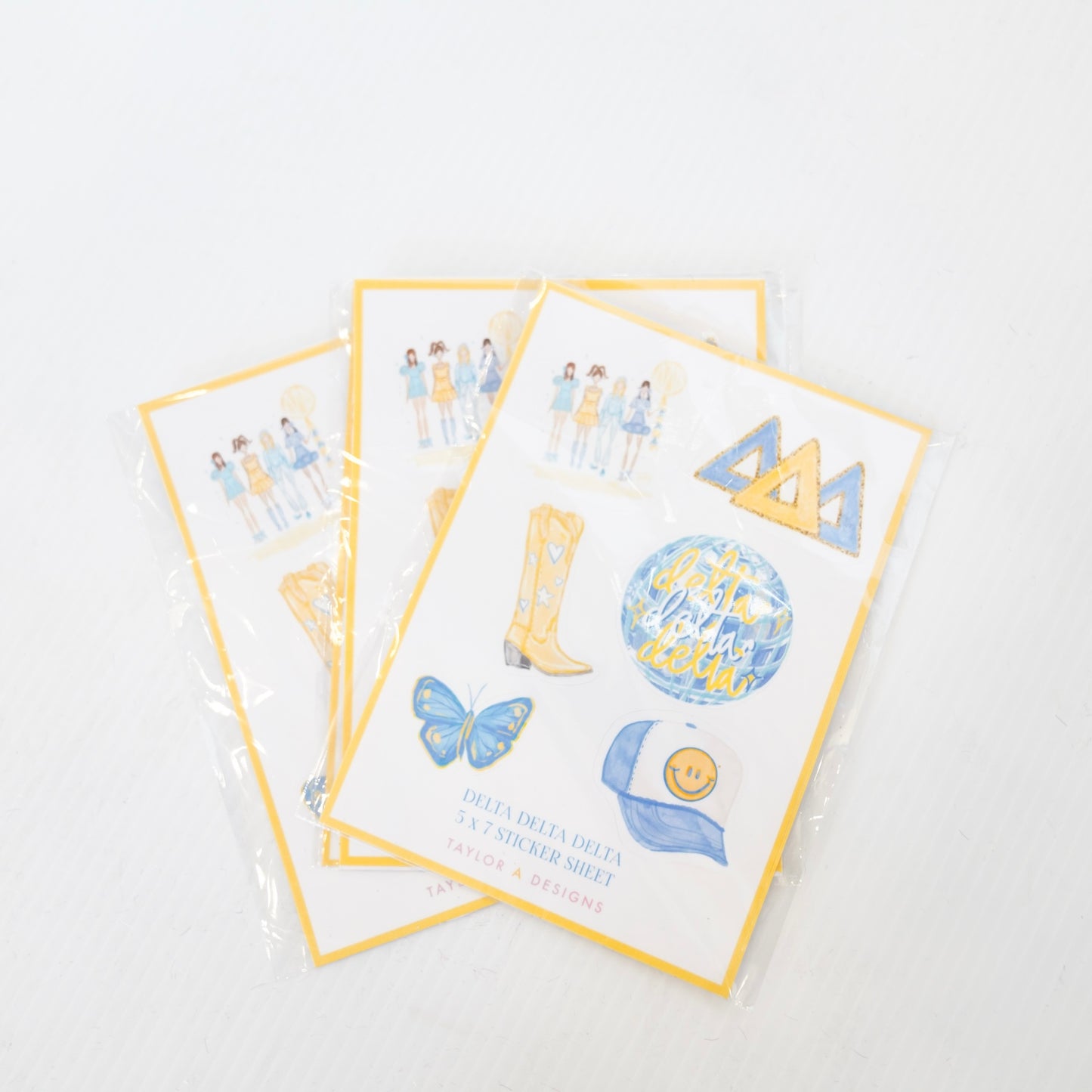 Delta Delta Delta Sticker Sheet