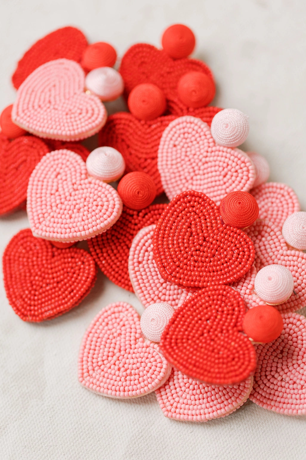 Beaded Heart Earrings