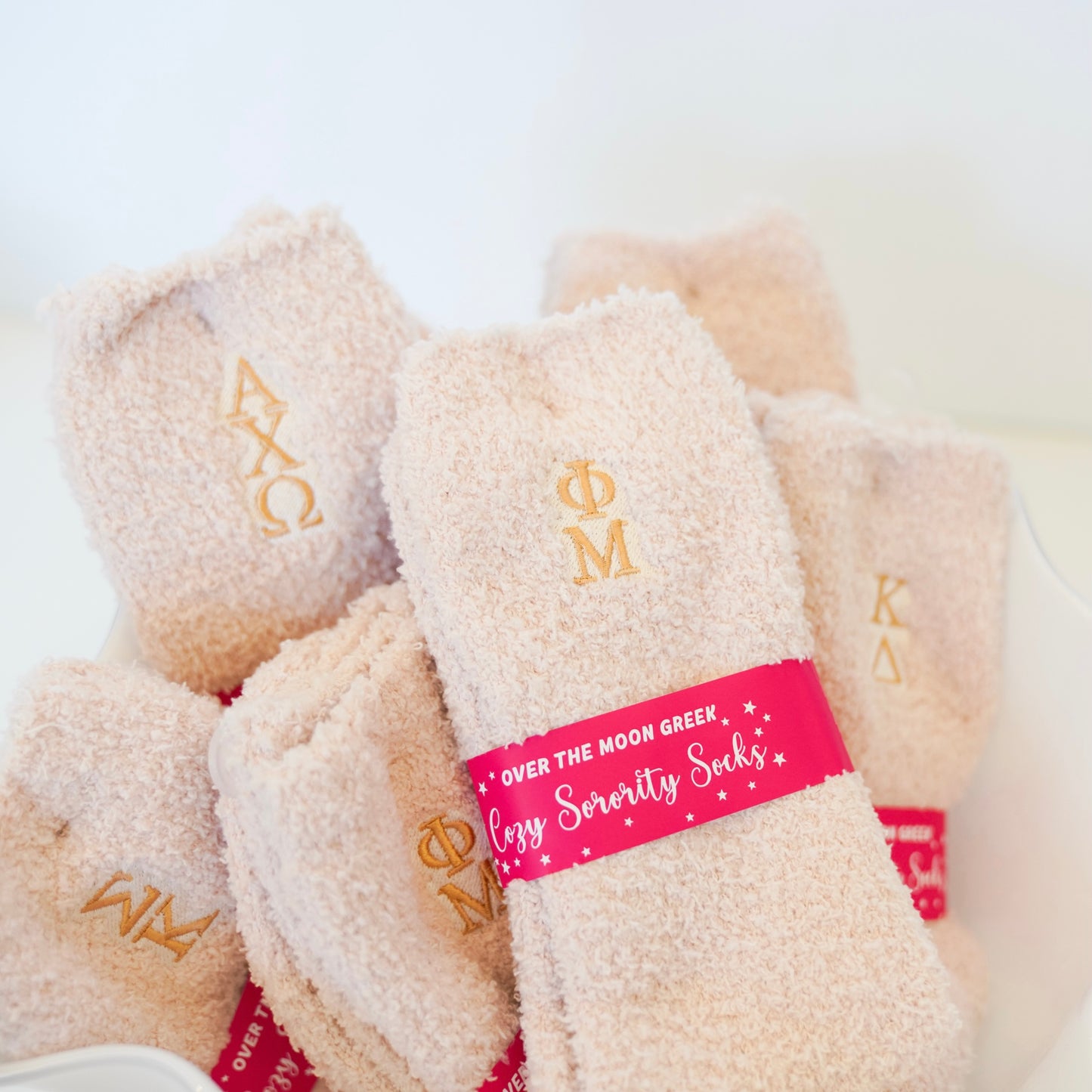 Phi Mu Fuzzy Socks