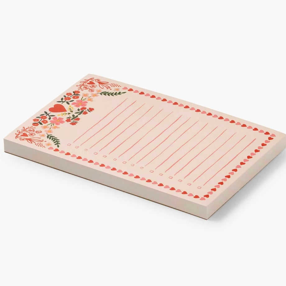 Hearts Checklist Notepad