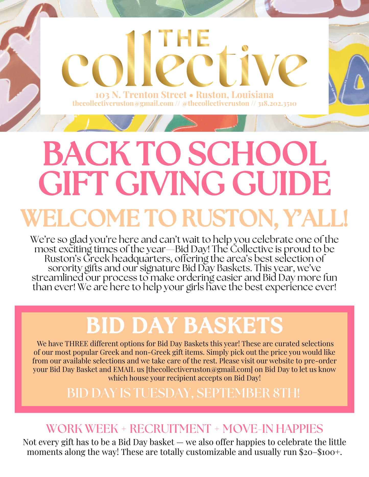 BID DAY BASKET INFORMATION GUIDE