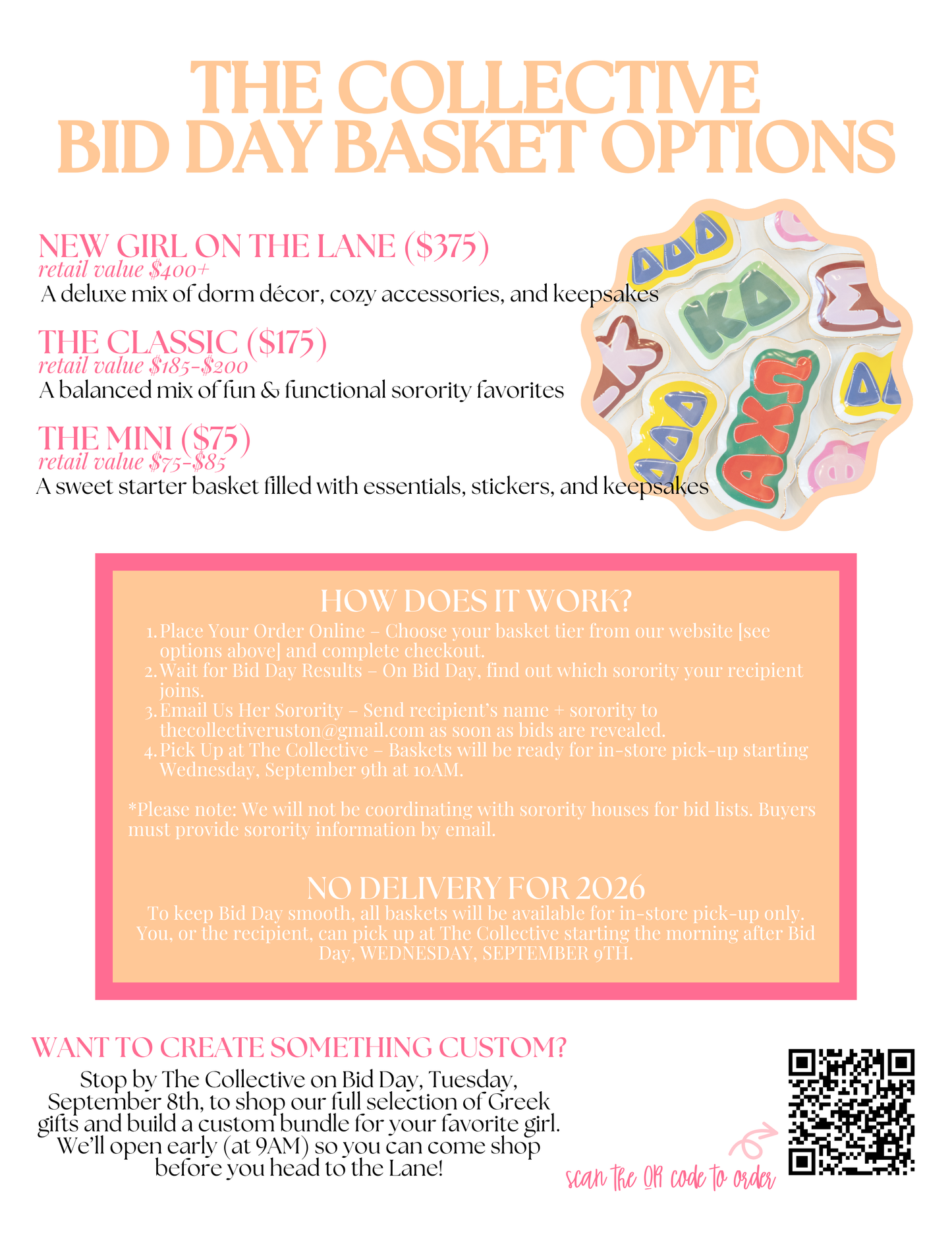 BID DAY BASKET INFORMATION GUIDE