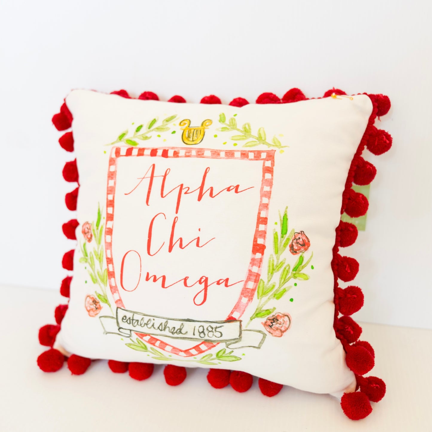 Alpha Chi Omega Crest Pillow