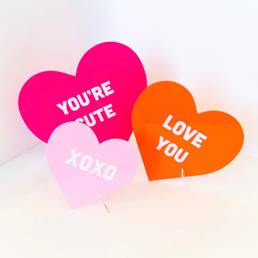 Acrylic Conversation Hearts