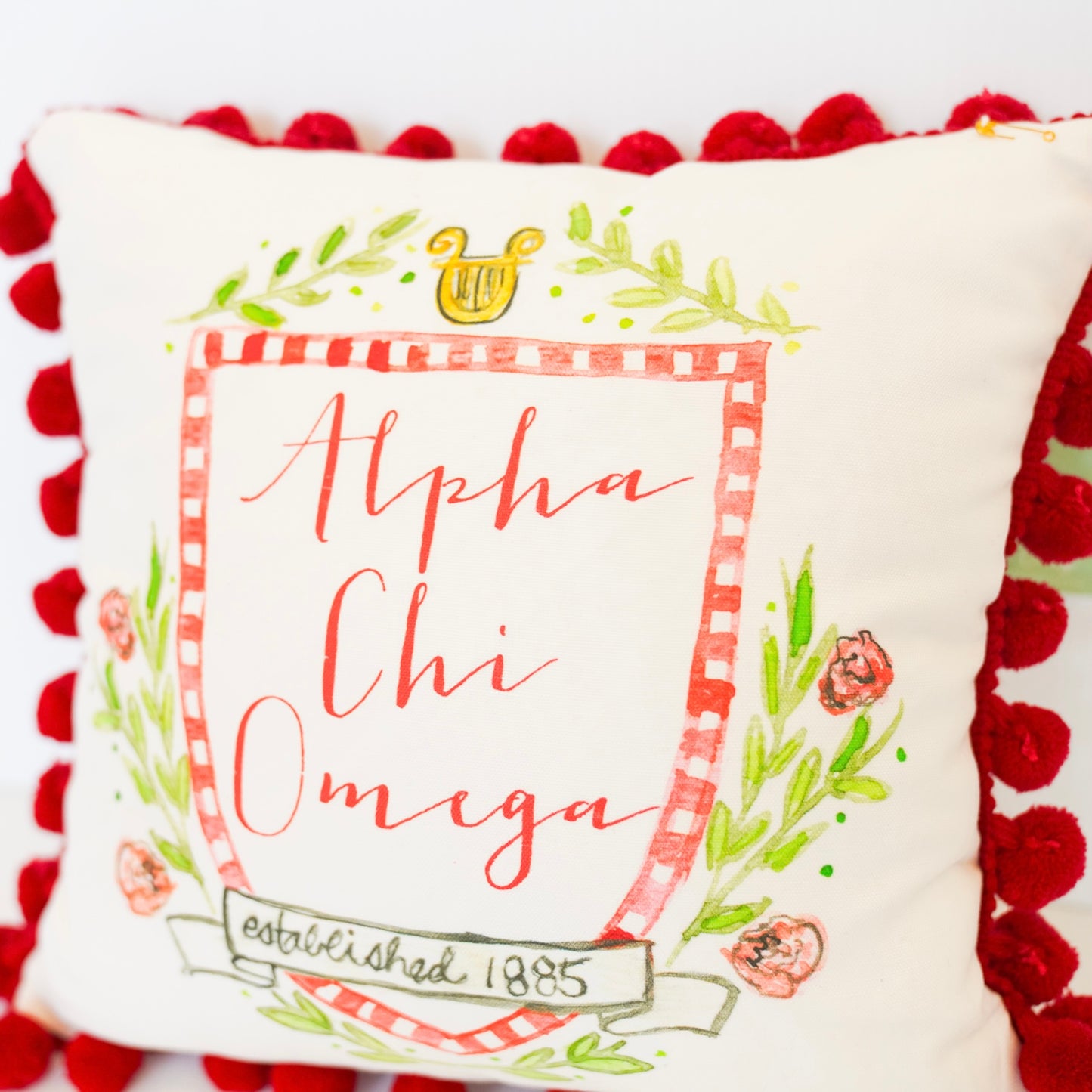 Alpha Chi Omega Crest Pillow