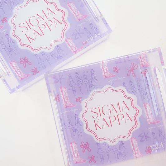 Sigma Kappa Acrylic Tray