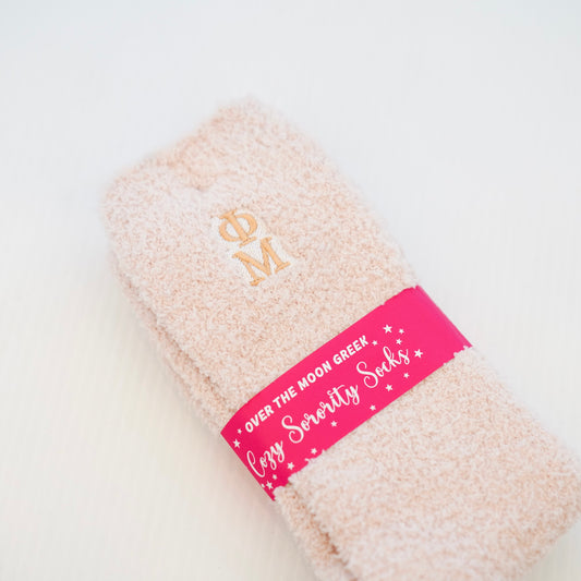 Phi Mu Fuzzy Socks