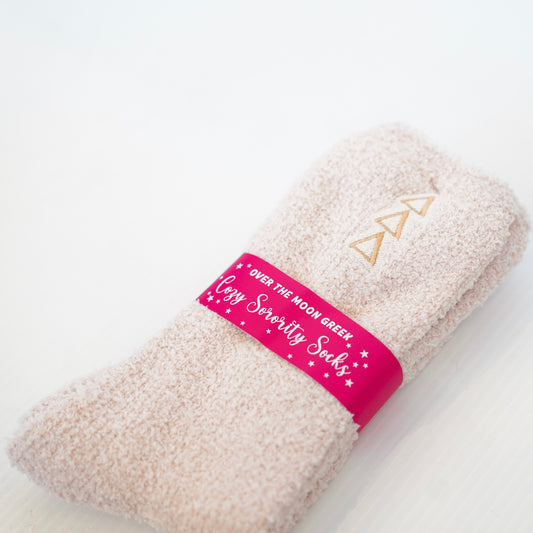 Delta Delta Delta Fuzzy Socks