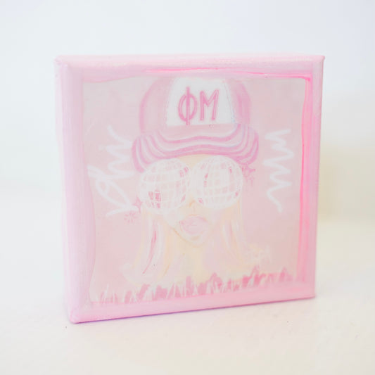 Phi Mu Disco Girl Canvas