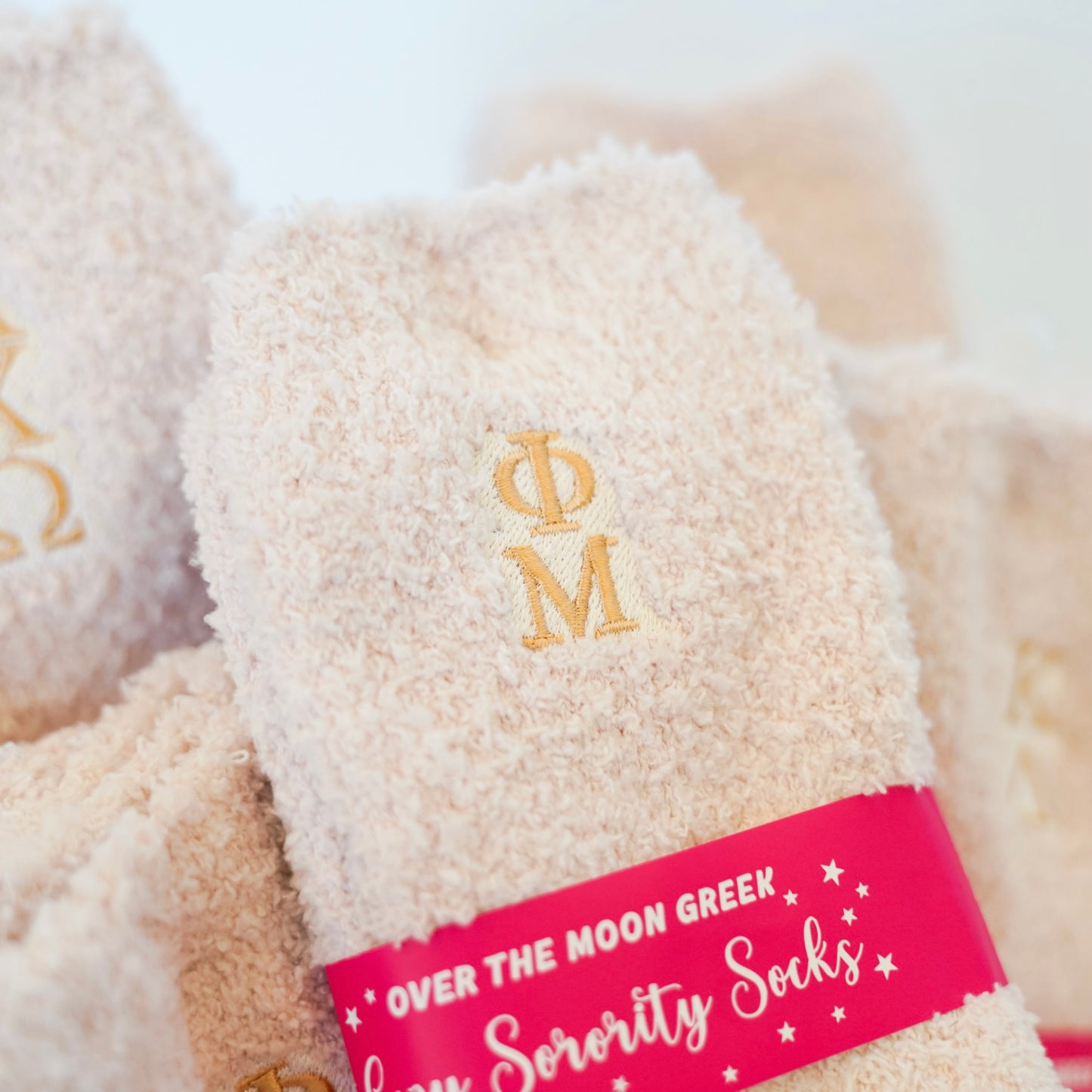 Phi Mu Fuzzy Socks