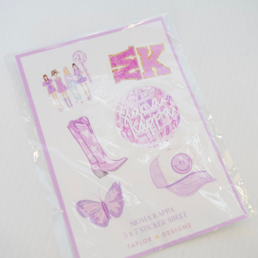 Sigma Kappa Sticker Sheet