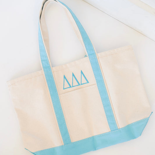 Delta Delta Delta Canvas Tote