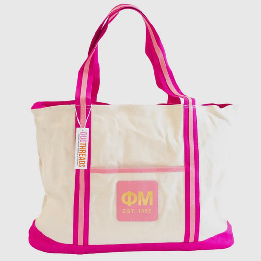 Phi Mu Canvas Tote