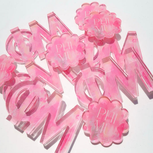 Phi Mu Acrylic Letter Block